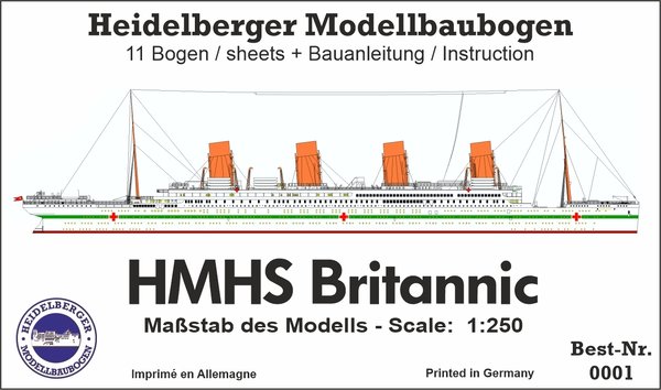 HMHS Britannic" Maßstab 1:250