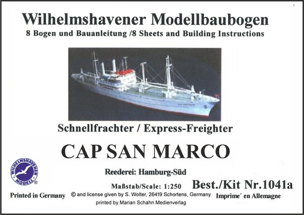 CAP SAN MARCO Frachter / Freighter