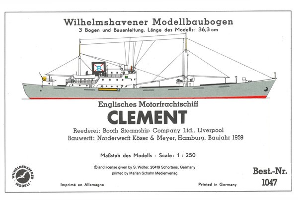 CLEMENT Frachter Küstenmotorschiff Coastal