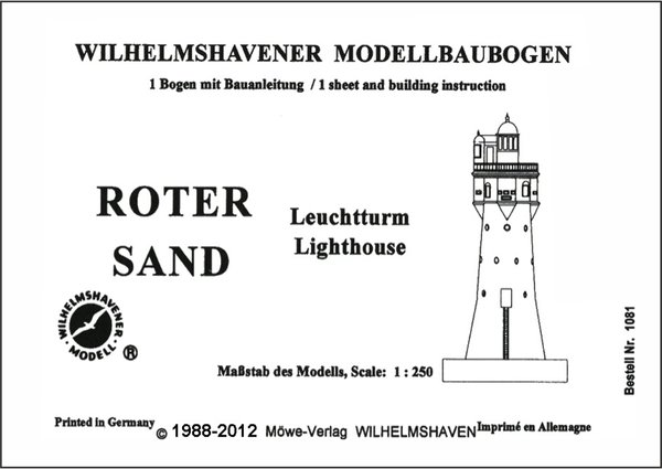 Leuchtturm ROTER SAND / Light tower - 1:250