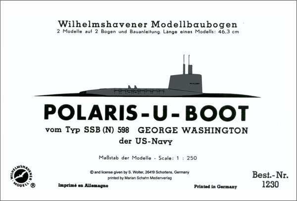U.S.S. POLARIS U-Boot (2 Modelle)
