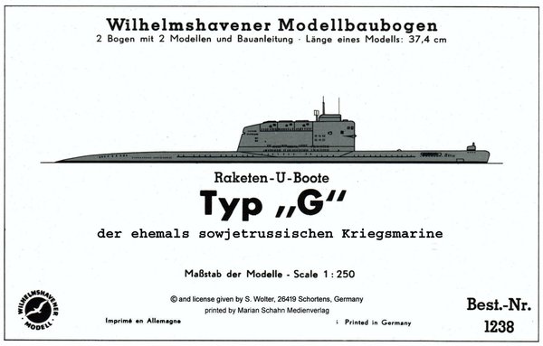 Russisches Raketen-UBoot Typ G / Russian submarine (2 Modelle)
