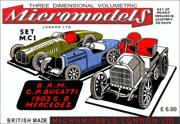 B.R.M. , G.P. Bugatti. & 1903 G.B Mercedes.