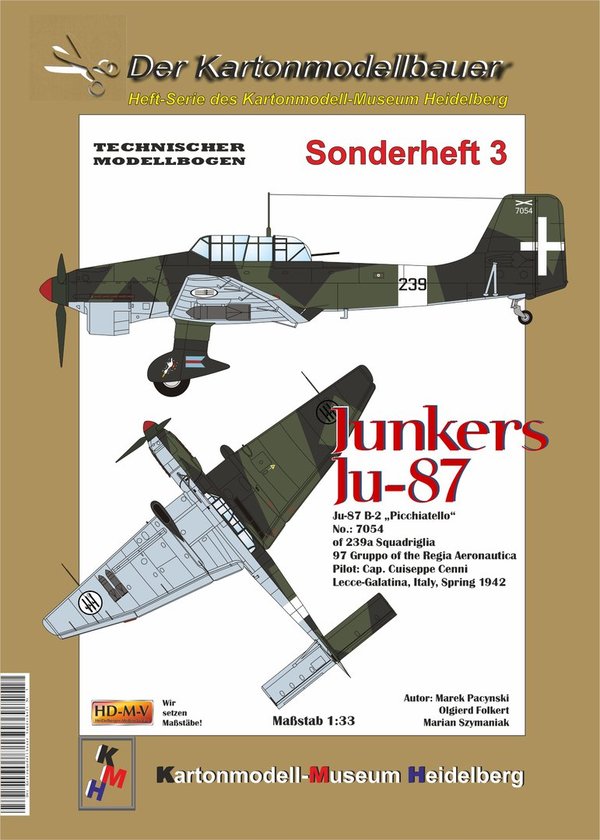 Der Kartonmodellbauer Sonderheft 3 "Junkers Ju-87" Maßstab 1:33