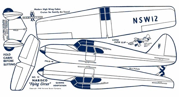 Flugmodelle Wallis Rigby "NABISCO FLYING CIRCUS" Bogen 4