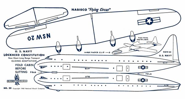 Flugmodelle Wallis Rigby "NABISCO FLYING CIRCUS" Bogen 20