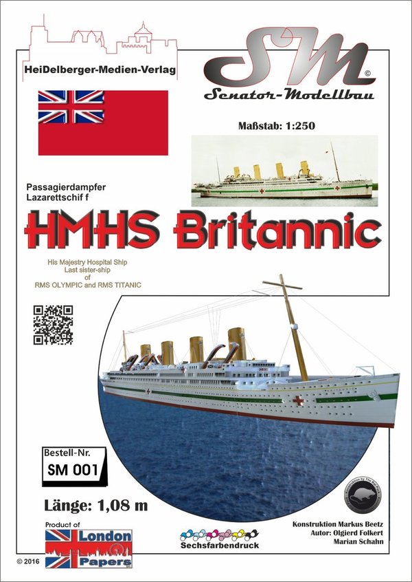 HMHS Britannic" Maßstab 1:250