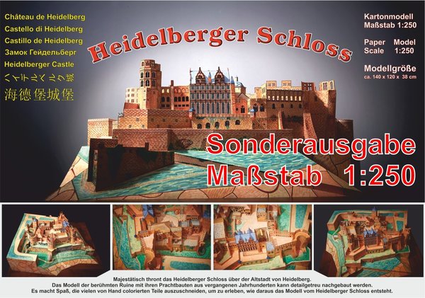 Heidelberger Schloss Maßstab 1:250