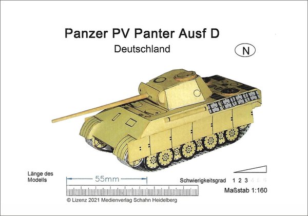 Panzer PV Panter Ausf. D  Maßstab 1:160