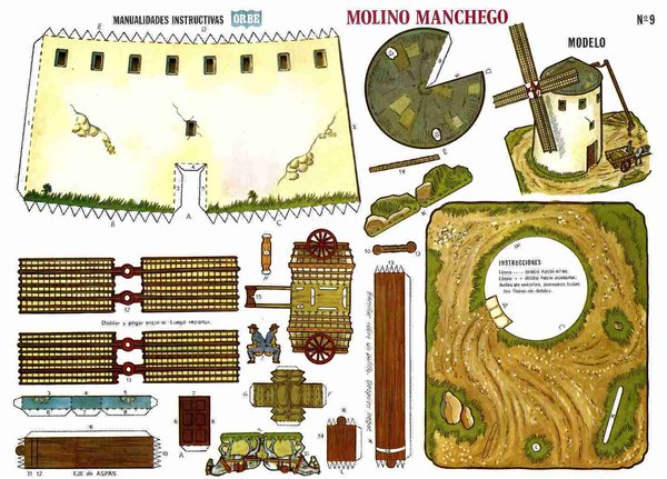 ORBE MANUALIDES INSTRCTIVAS Nr. 9 "MOLINO MANCHEGO"