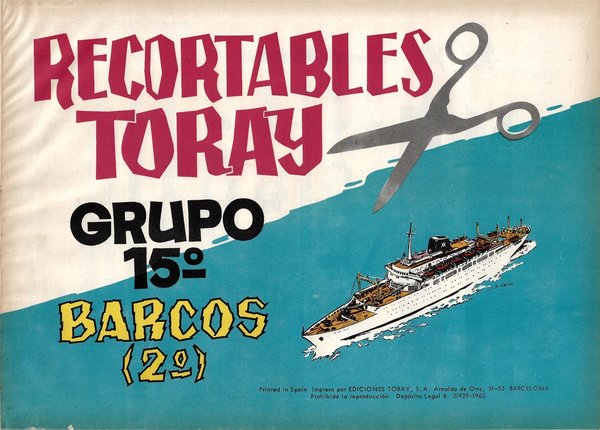 RECORTABLES TORAY GRUPO 15 "BARCO MIXTO DE CARGA Y PASAJE"
