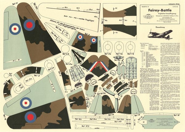 Fairey-Battle  Englisches Kampfflugzeug