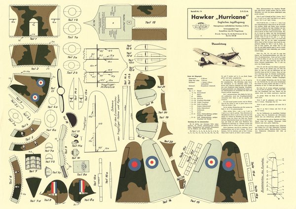 Hawker "Hurricane"  Englisches Jagdflugzeug