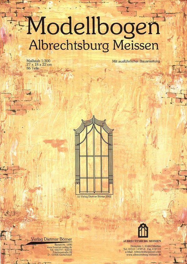 1690 Modellbogen Albrechtsburg Meissen