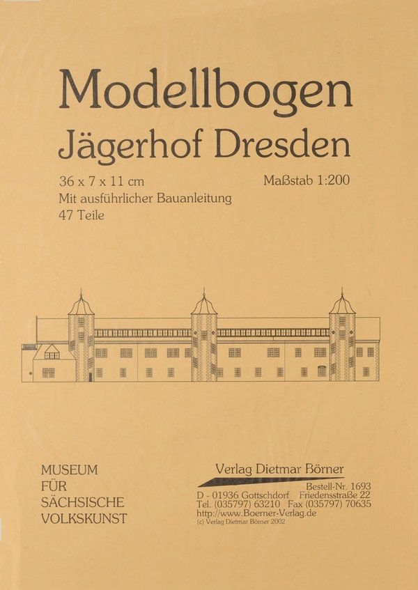1693 Modellbogen Jägerhof Dresden